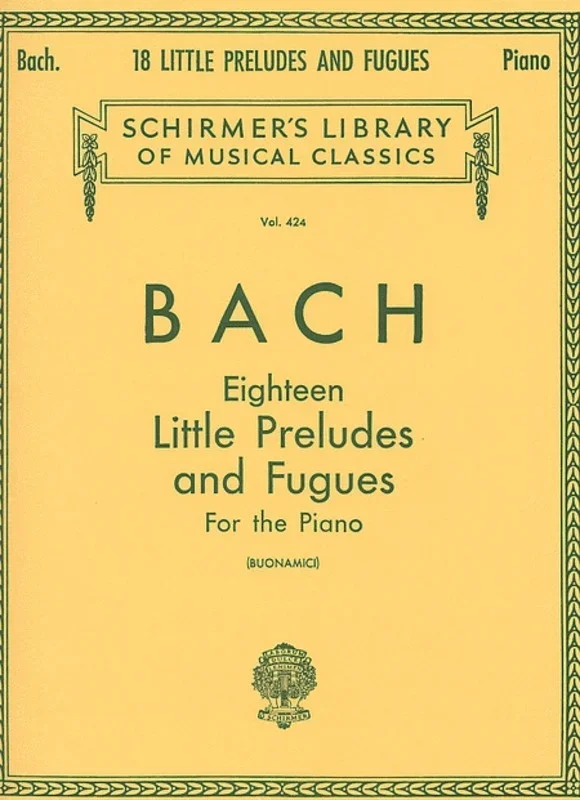 Bach 18 Little Preludes and Fugues Piano Lib.424
