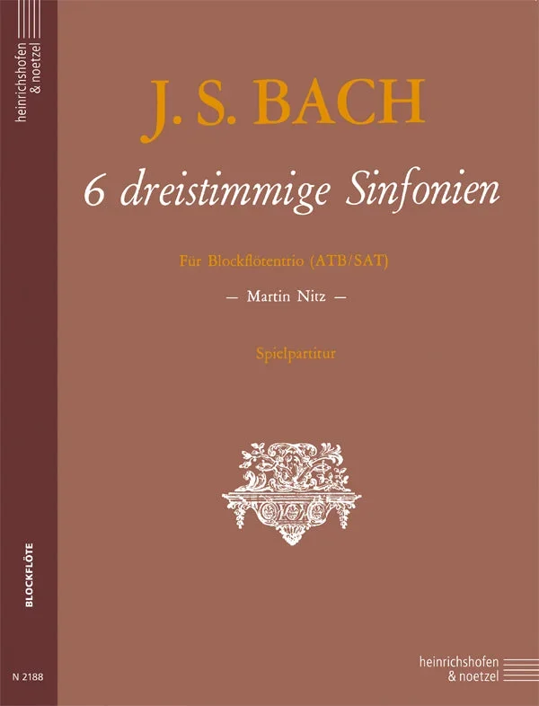 Bach: 6 Three-Part Sinfonias (arr. for recorder trio)