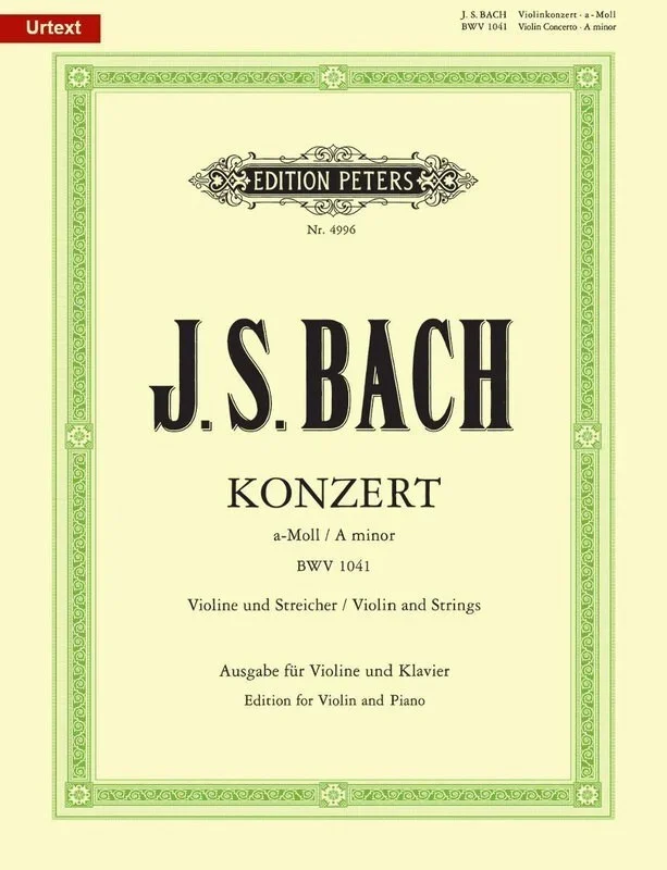 Bach – Concerto No 1 A Min Bwv 1041 Violin/Piano (Softcover Book)