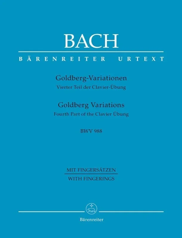 Bach – Goldberg Variations Bwv 988 (Softcover Book) Urtext Edition Book