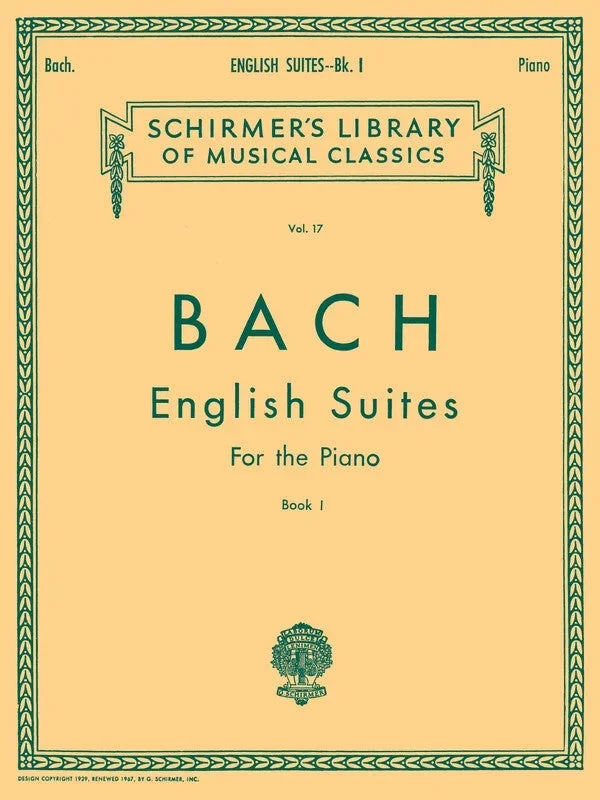Bach: English Suites for the Piano, Book 1