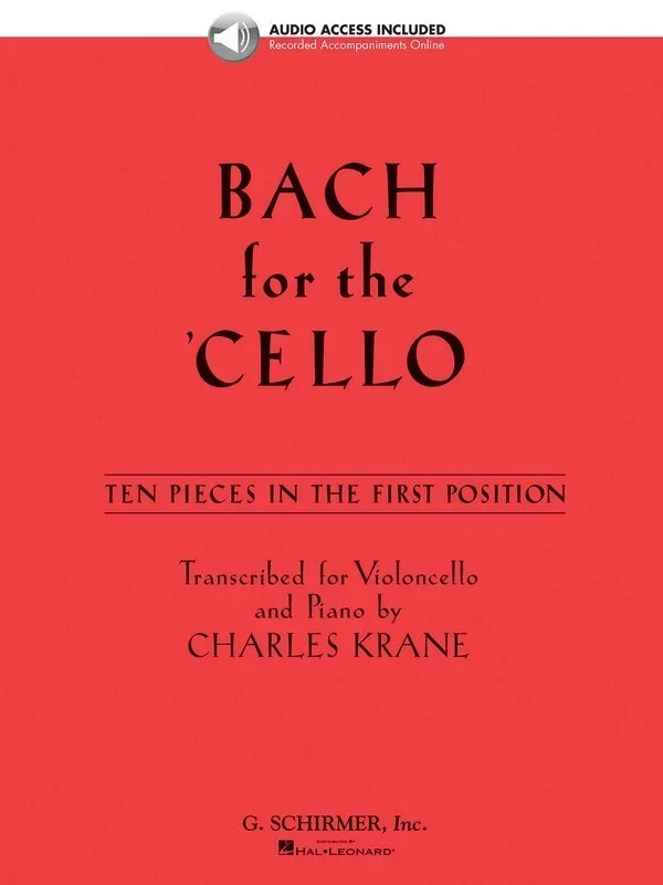 Bach For Cello Book/Online Audio (Softcover Book/Online Audio)