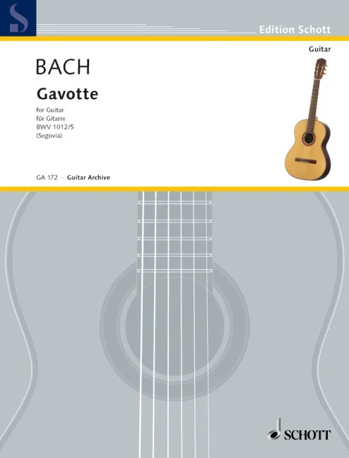 Bach, Johann Sebastian : Bach, Johann Sebastian : Gavotte E major, – guitar – Schott Digital