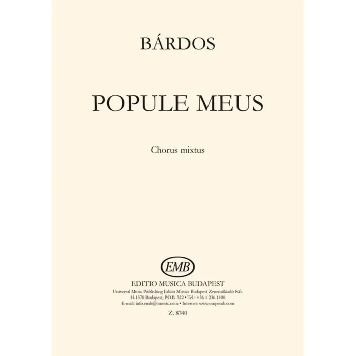 Bárdos, Lajos – Popule meus