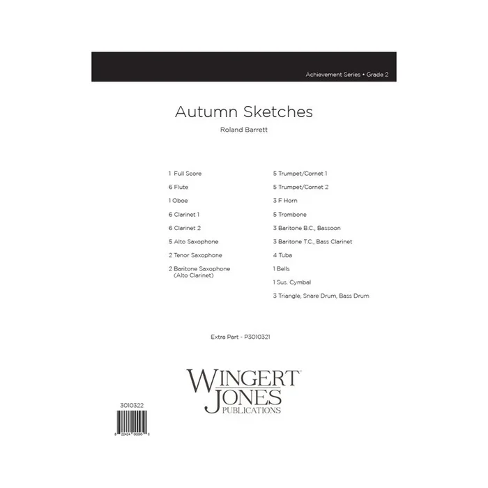 Barrett, Roland – Autumn Sketches – Full Score