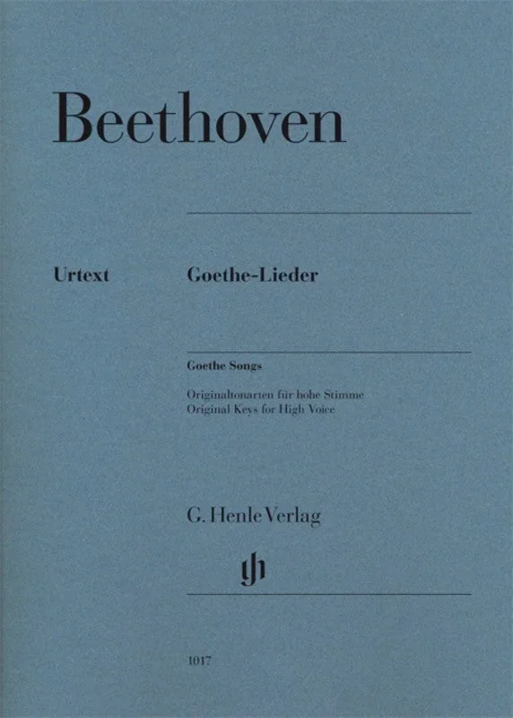 Beethoven: Goethe Songs High Voice & Piano