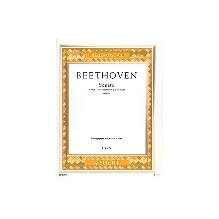 Beethoven, Ludwig van – Sonata Eb Major op. 81a