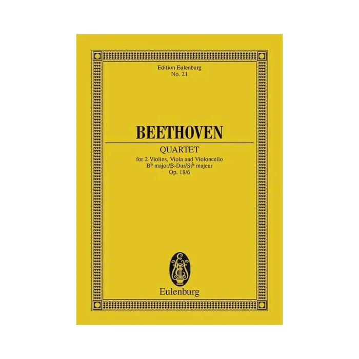 Beethoven, Ludwig van – String Quartet Bb major op. 18/6