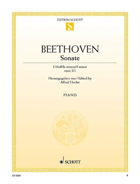 Beethoven, Ludwig van : Beethoven, Ludwig van : Sonata F minor, Nach dem Urtext – piano – Schott Digital