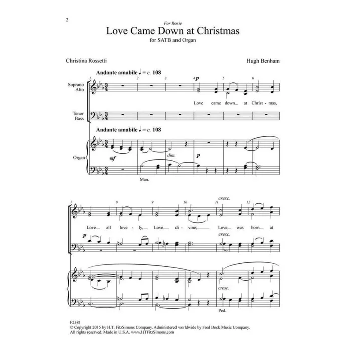 Benham, Hugh – Love Came Down at Christmas