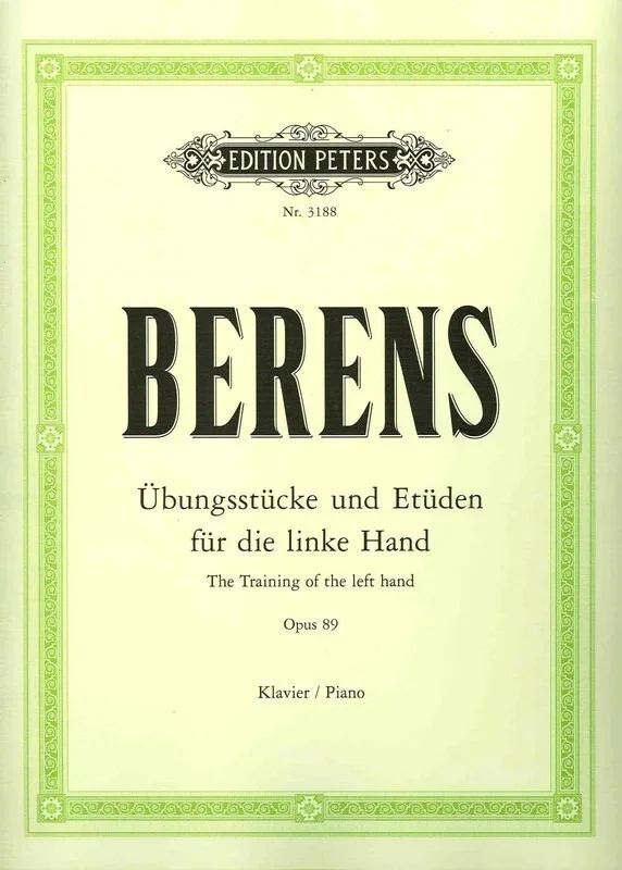 Berens – Training Of The Left Hand Op 89 (Softcover Book)