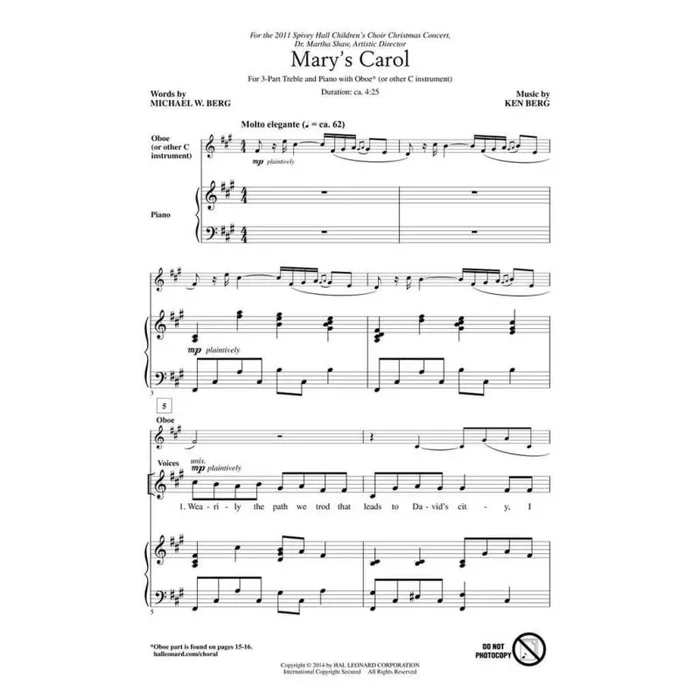 Berg, Ken – Mary’s Carol