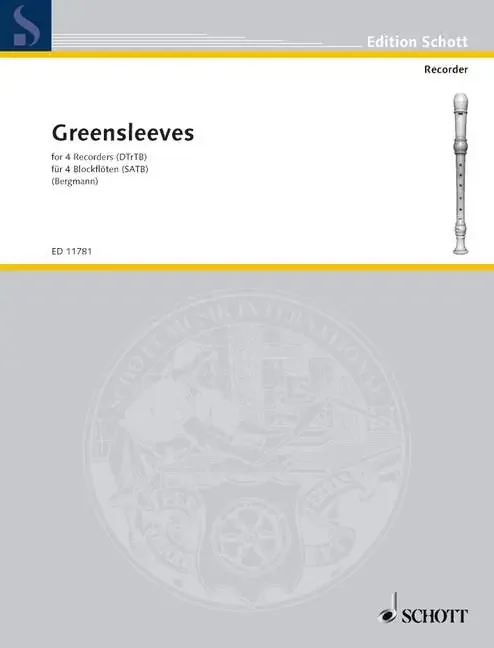 Bergmann (ed.) Greensleeves for Recorder Quartet