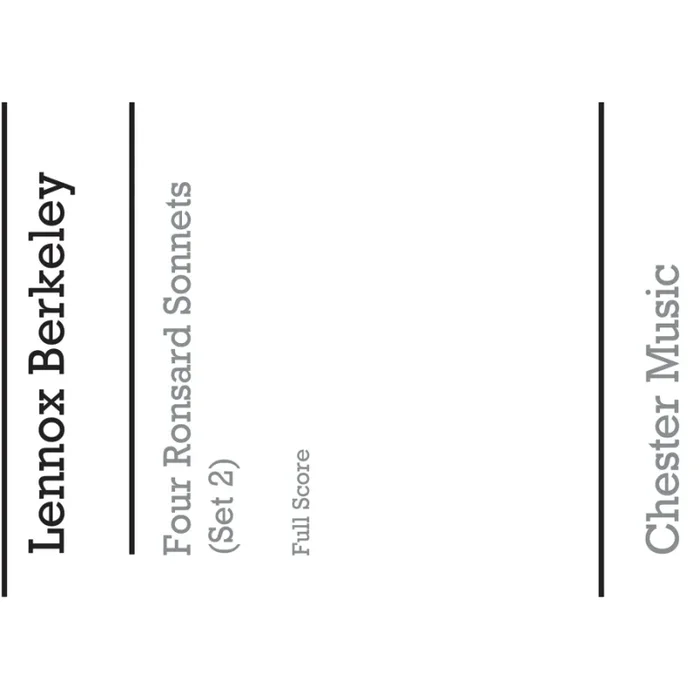 Berkeley, Lennox – Four Ronsard Sonnets Op.62 (Miniature Score)