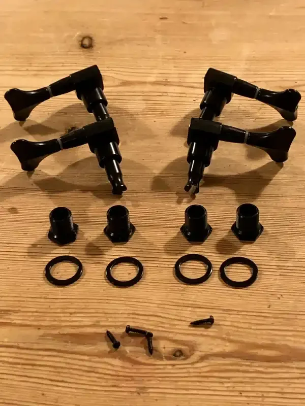 Black Die Cast Bass Guitar Machine Heads – 2 A Side