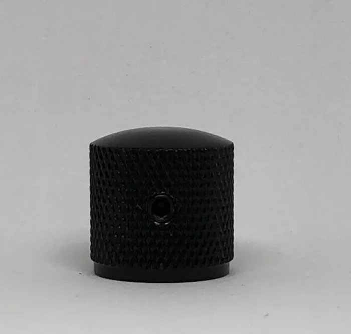 Black Dome Top Metal Guitar Control Knob