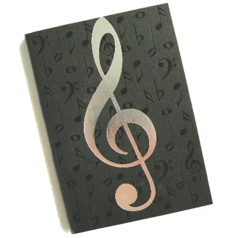 Black Notes and Silver Clef Journal – Notebook – Music Gifts