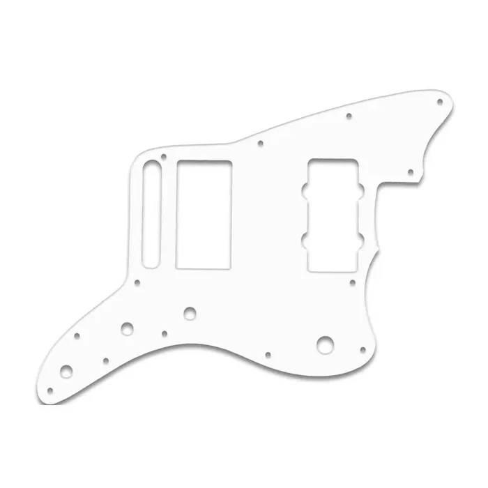 Blacktop Series Jazzmaster – Solid Shiny White .090″ / 2.29mm thick, with bevelled edge
