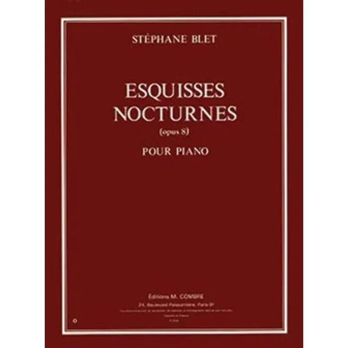 Blet, Stéphane – Esquisses nocturnes Op.8