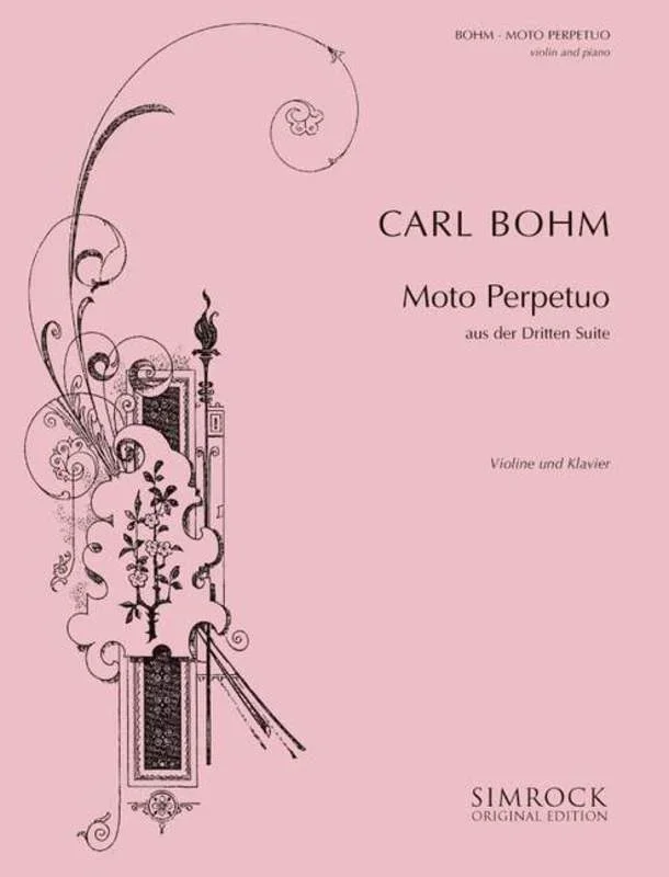 Bohm – Moto Perpetuo In D Suite No 3 Violin/Piano (Softcover Book)
