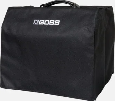 BOSS BAC-ACSPRO Acoustic Singer Amp Cover – Durable Polyester Protection, Black with White Embroidery