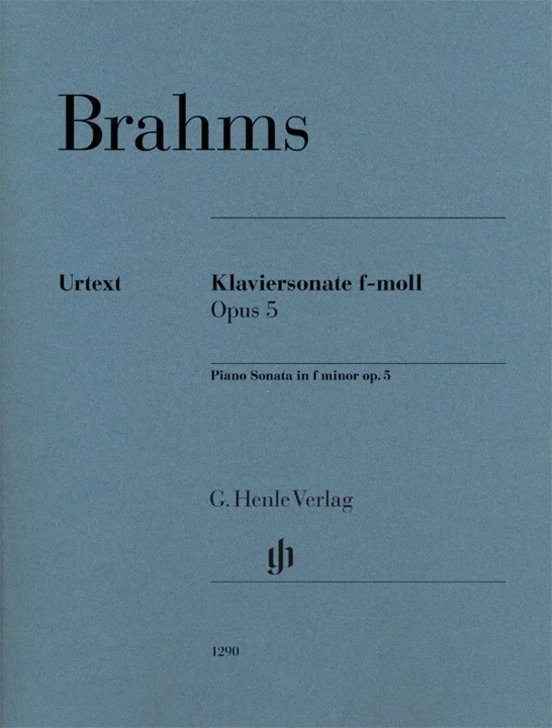 Brahms – Piano Sonata F Minor Op 5 Urtext (Softcover Book)