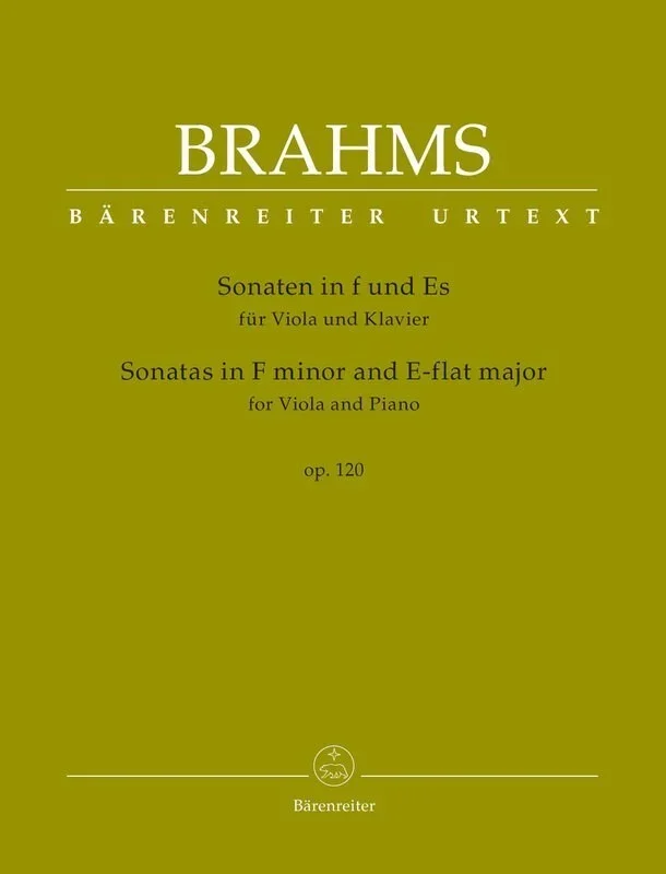 Brahms – Sonatas Op 120 Viola/Piano (Softcover Book) Urtext Edition Book
