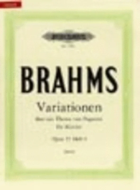 Brahms – Variations On A Theme Of Paganini Op 35 Vol 1 (Softcover Book)
