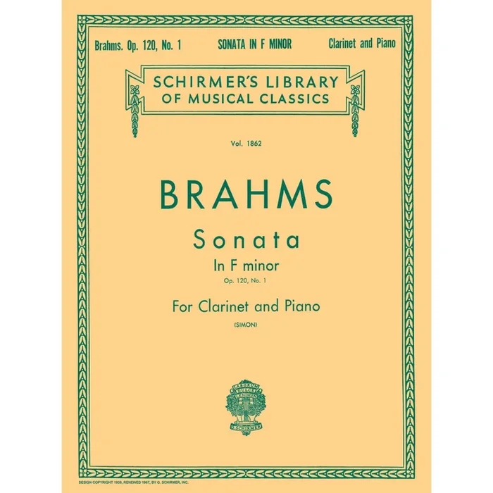 Brahms, Johannes – Sonata in F Minor, Op. 120, No. 1