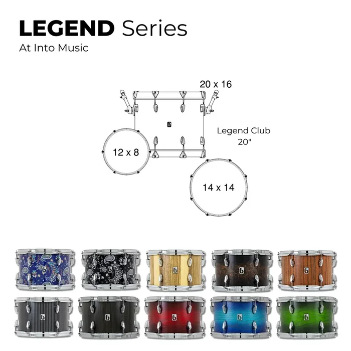 British Drum Company Legend Series 20″ Club 3-piece Drum Kit