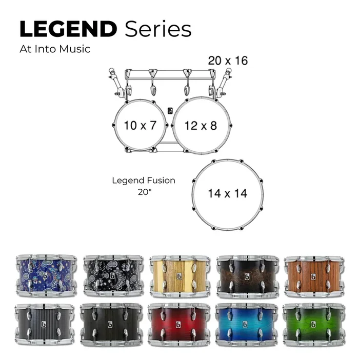 British Drum Company Legend Series 20″ Fusion Drum Kit