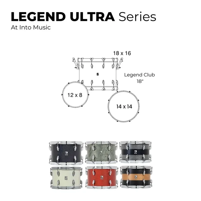 British Drum Company Legend Ultra Series 18″ Club 3-piece Drum Kit