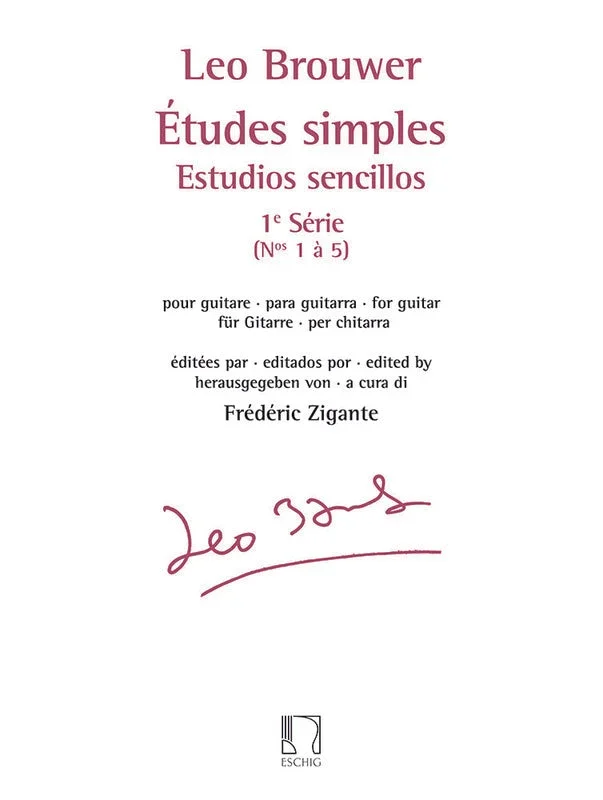 Brouwer: Etudes Simples – Vol. 1 Nos. 1-5