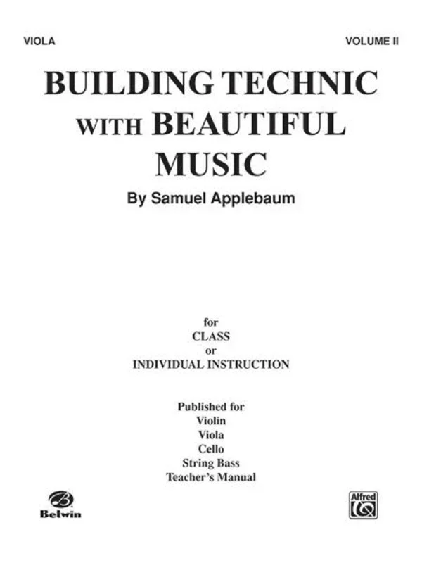 Building Technique With Beautiful Music Book 2 Viola Book