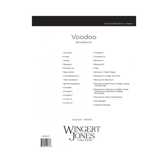 Bukvich, Daniel – Voodoo – Full Score