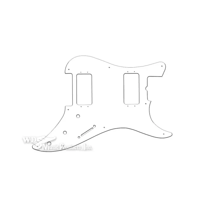 Bullet 2 Humbuckers – Solid Shiny White .090″ / 2.29mm thick, with bevelled edge