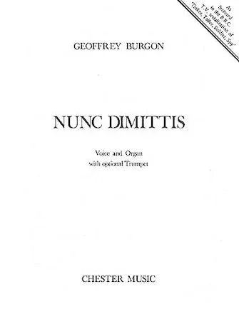 Burgon: Nunc Dimittis (Version for Voice & Organ)