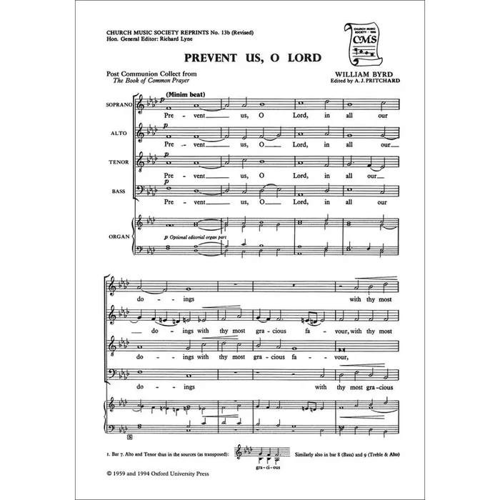 Byrd, William – Prevent us, O Lord