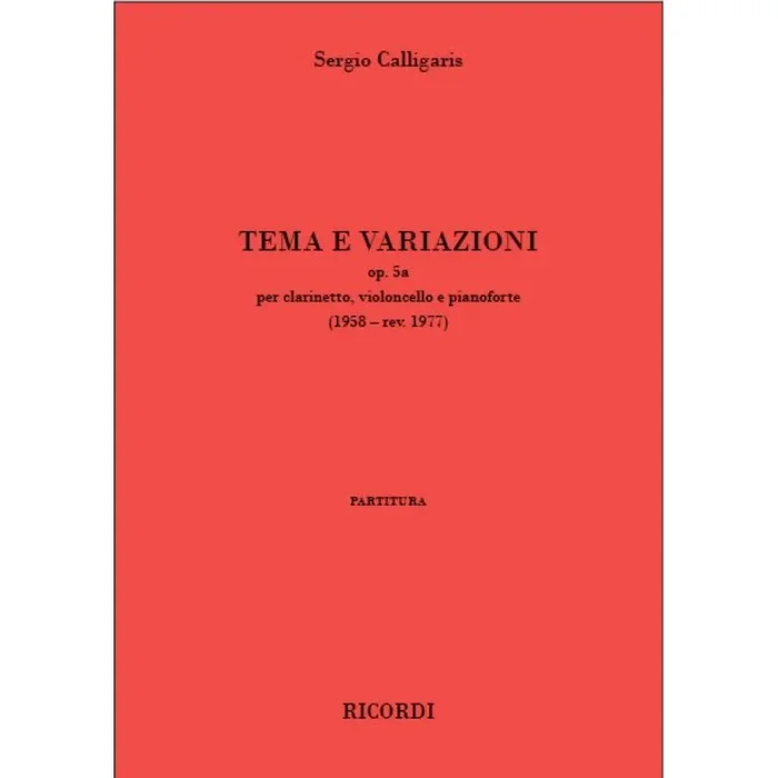 Calligaris, Sergio – Tema e variazioni op. 5a