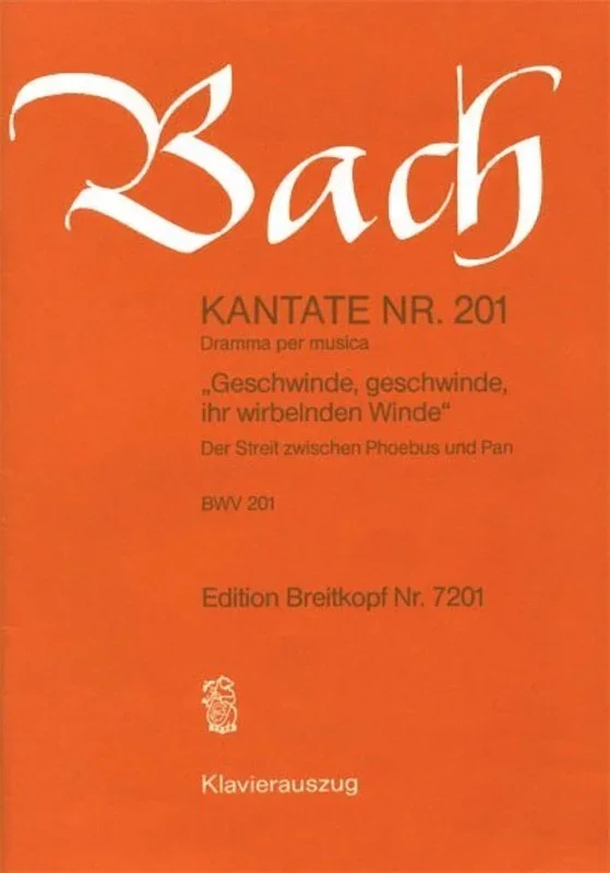 Cantata No 201 Geschwinde Geschwinde Ihr Wirbeln Book