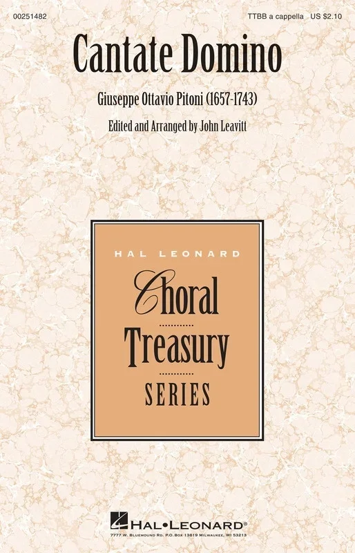 Cantate DominoTTBB A Cappella (Octavo)