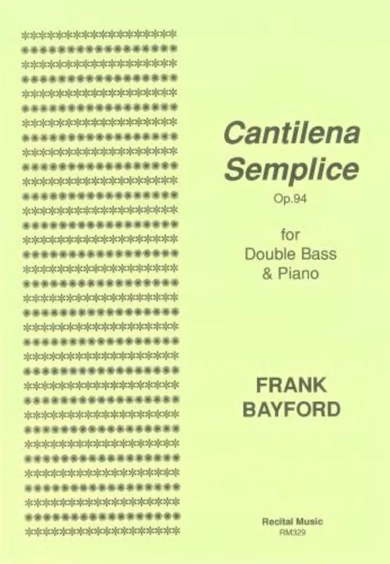 Cantilena Semplice Op 94 Double Bass/Piano (Softcover Book)