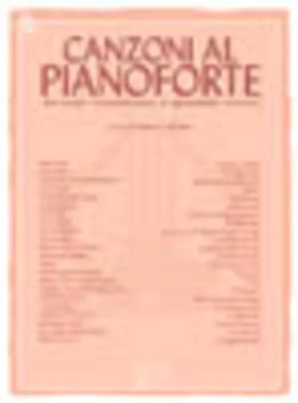 Canzoni Al Pianoforte Book