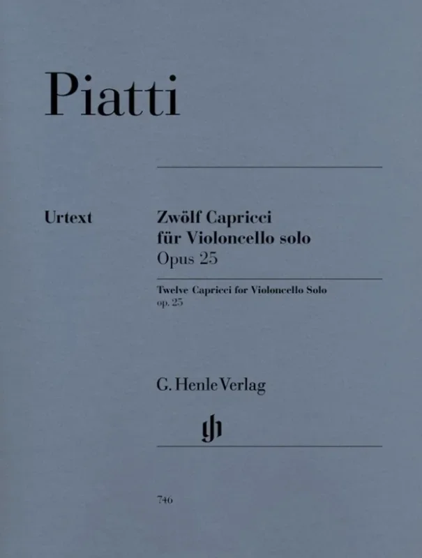 Caprices 12 Op 25 Vc Solo Urtext (Softcover Book)