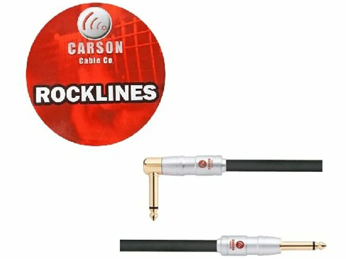 Carson 30 Foot Speaker Cable Straight Jack To Right Angle Jack