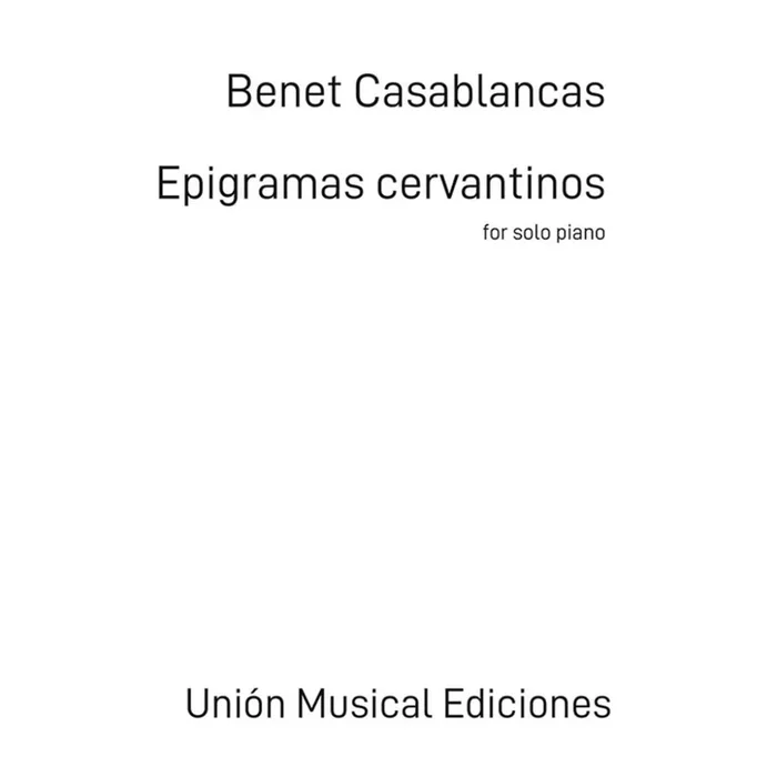 Casablancas, Benet – Epigramas cervantinos