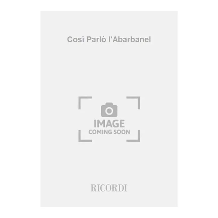 Castiglioni, Niccolò – Così Parlò l’Abarbanel