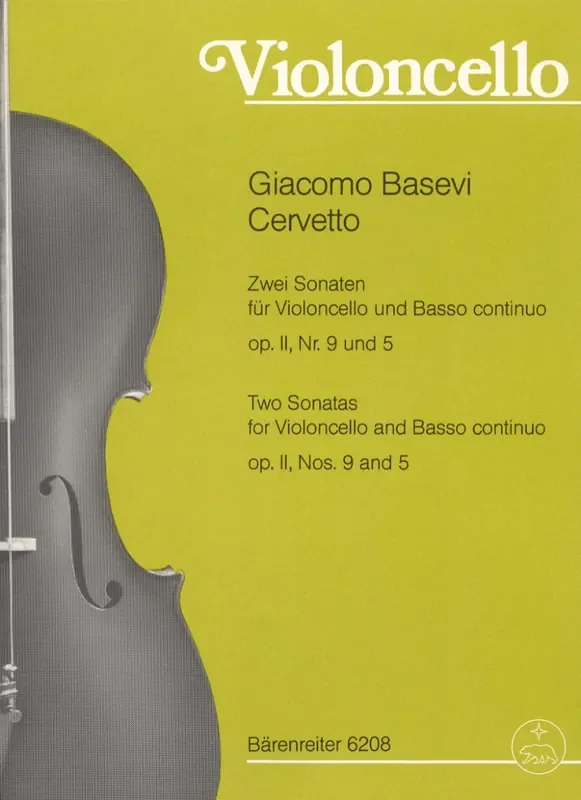 Cervetto 2 Sonatas for Violoncello and Basso Continuo