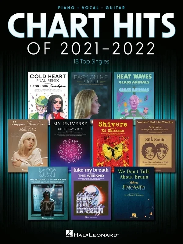 Chart Hits Of 2021-2022 Pvg Softcover Book (Guitar|Piano|Vocal)