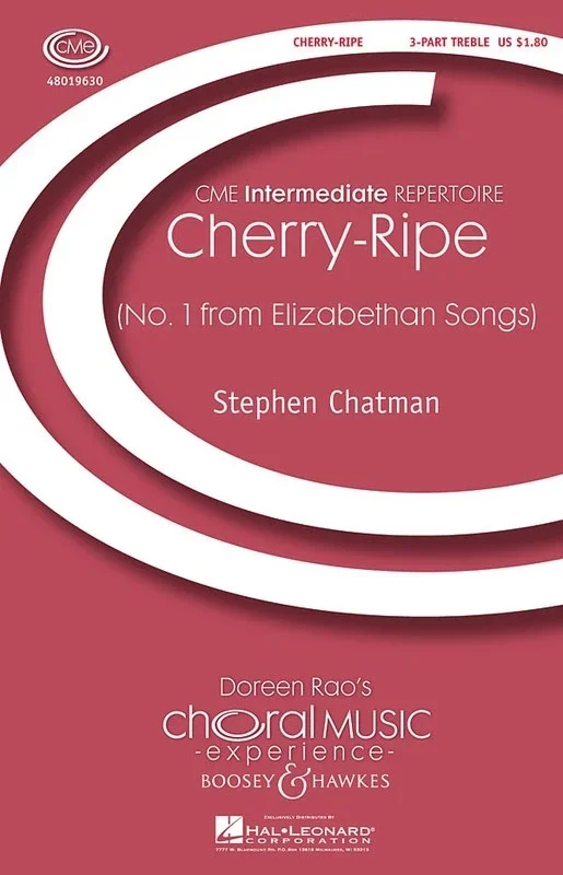 Cherry Ripe (No 1 Elizabethan Songs) 3Pt Treble (Octavo)